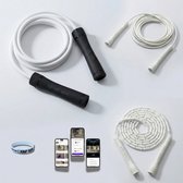 Professionele Springtouw Set Met Workout App (WIT) - Elevate Rope - 3 x Verstelbare Jump Rope - Springtouwen voor Volwassenen - Speed, Beaded, Heavy Rope - Cardio, Kracht & Trucs - Binnen & Buiten - Springtouw Bundel