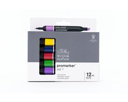 Winsor & Newton 0290137 Promarker™ 12+1 Set | Professionele layoutmarkers & alcoholmarkers