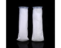 Aquarium Filterzak 105 x 380 mm van Polypropyleen Naaldvilt (200 micron) - Grotere vuilopnamecapaciteit - Geschikt voor alle soorten filters - Transparantzwart - Filterzak voor optimale waterkwaliteit in het aquarium
