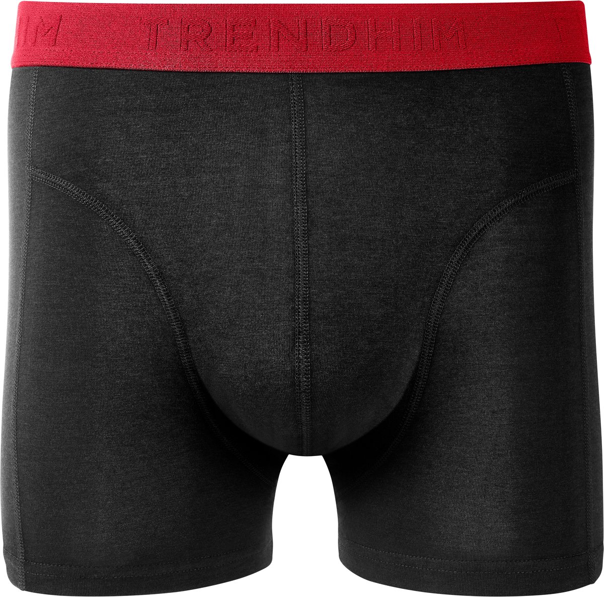 FreeFeel | Zwarte bamboe boxershort met rode tailleband