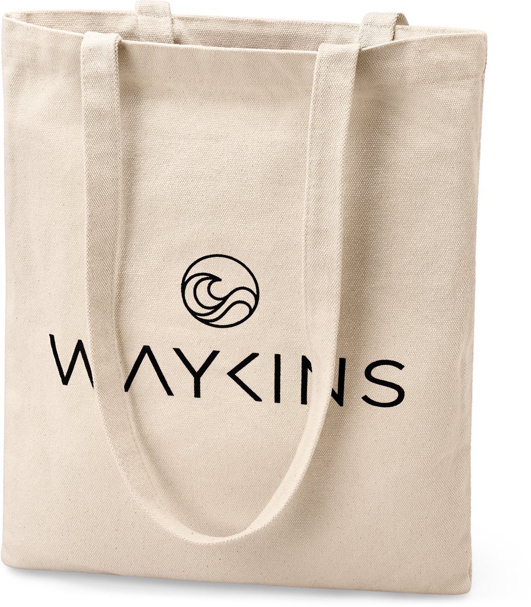 Waykins - Kleine witte katoenen tote bag