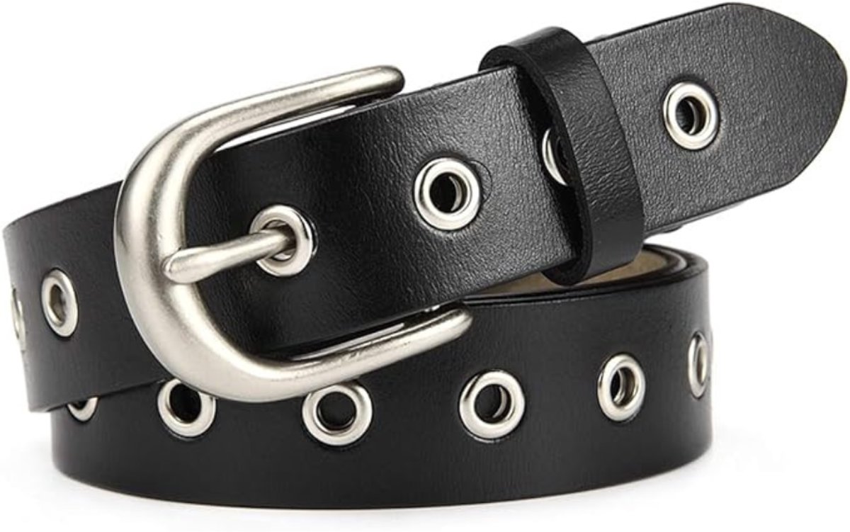 Leren Riem voor Dames - Lederen Riem met Legering Gesp - Stijlvol Cadeau voor Dagelijks Gebruik - 95 cm - 1 Stuk - Zwart - van Imperatoris