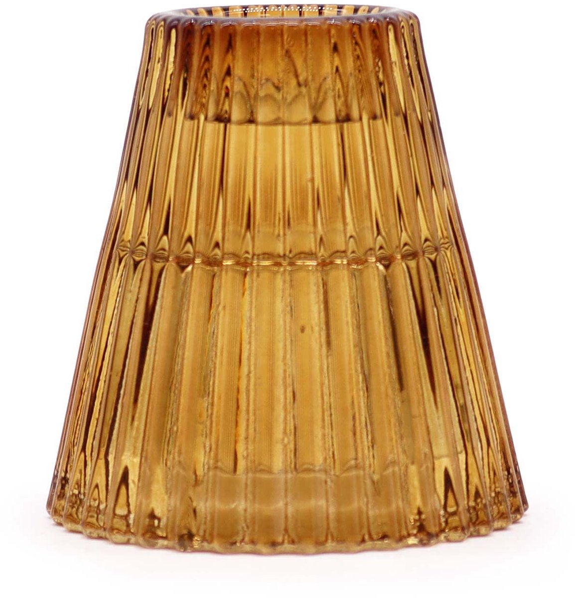Set van 2 Flip Dinner Candle / Theelichthouders - Antiek Amber