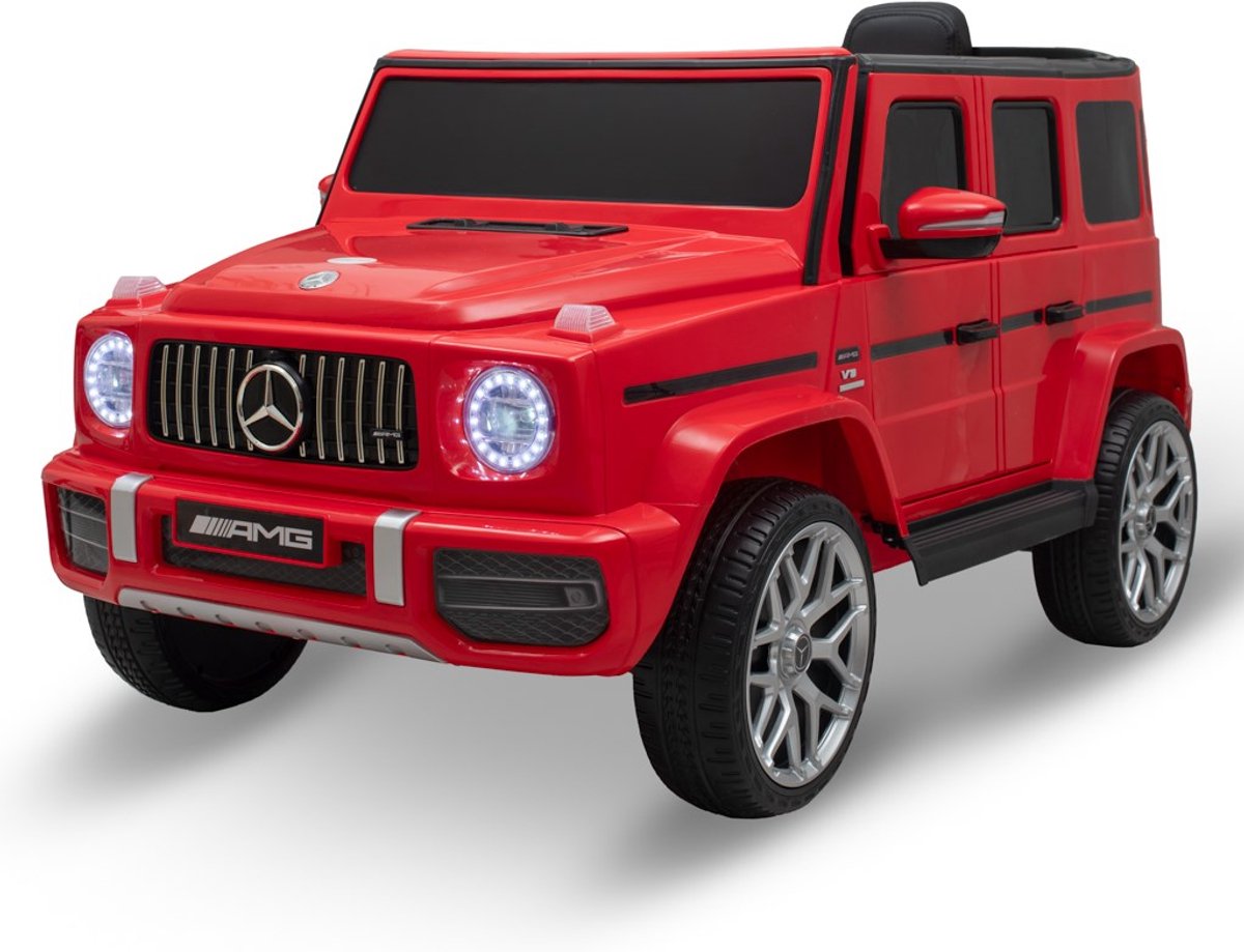 Baby Mix - Accuvoertuig - Elektrische auto Mercedes-Benz G63 AMG rood kunststof - kinderauto - speelgoedauto - rijauto - peuterauto - elektrische wagen