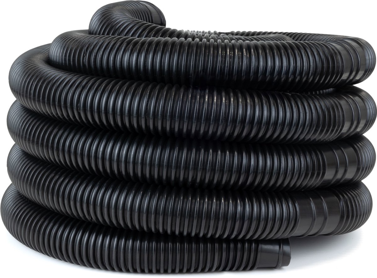 Zwembadslang 38 mm - 25 meter - Zwart