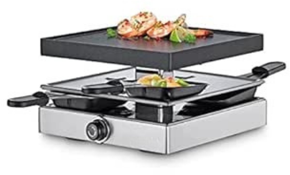 REN® Gourmetstel 4 Personen - Gourmetstel - Gourmetstel 4 person - 750 watt - Zwart - 21cm x 21cm x 13cm