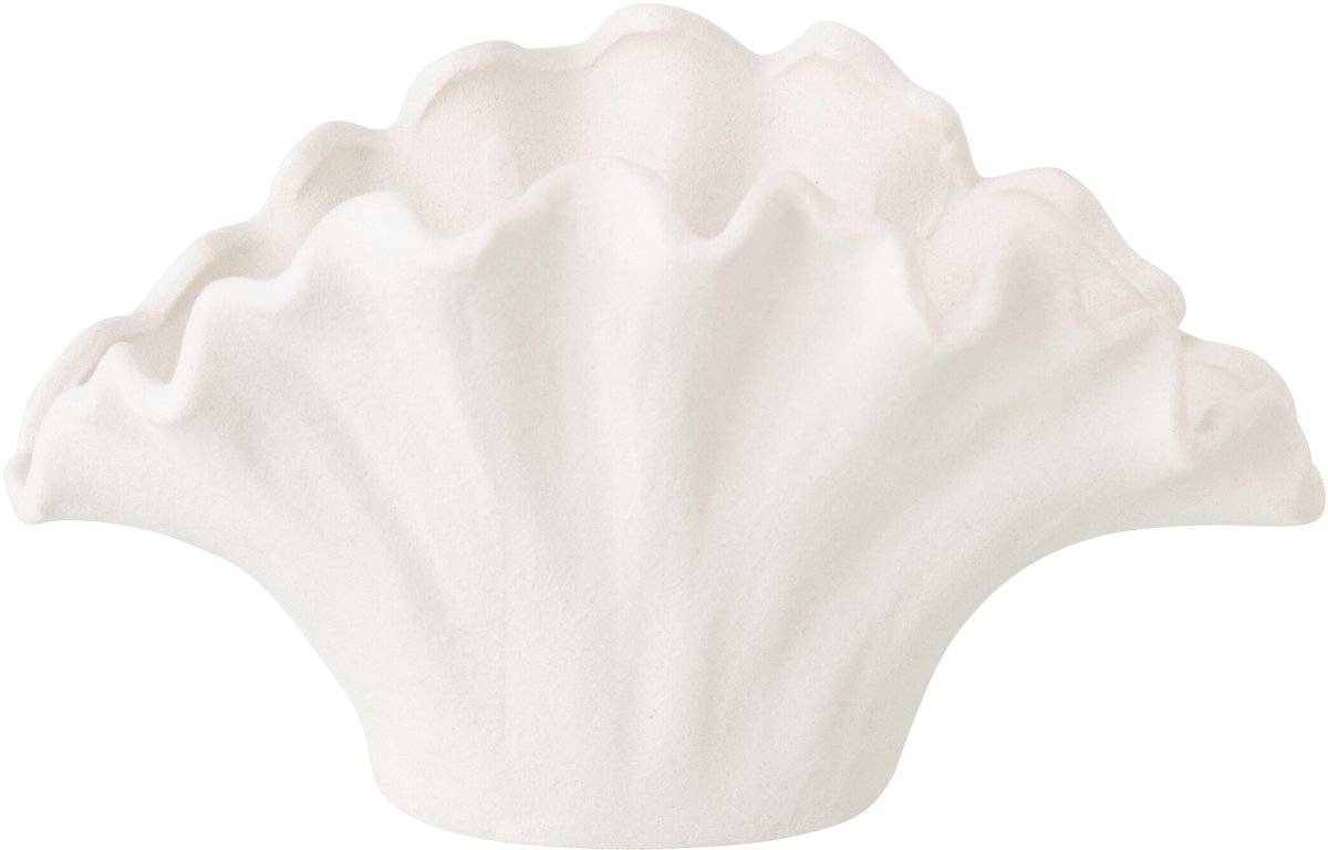 J-Line vaas Bloem - porselein - wit - small