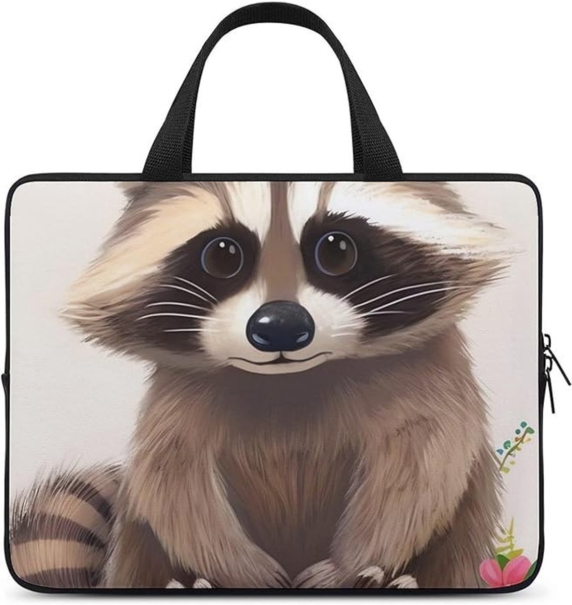 Stunq® Laptoptas met Wasbeerprint - Waterdichte Schoudertas voor Laptop en Accessoires
