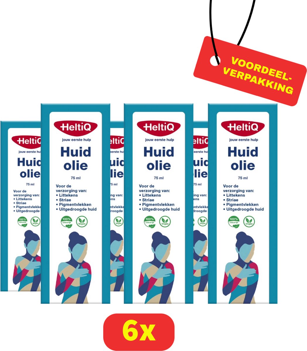 HeltiQ Huidolie - 6 x 75 ml - Voordeelverpakking