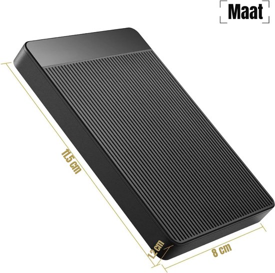 SCH® SSD Externe Harde Schijven - SSD Externe Harde Schijf - Zwart - 12cm x 8cm x 2cm van sch — afbeelding 5