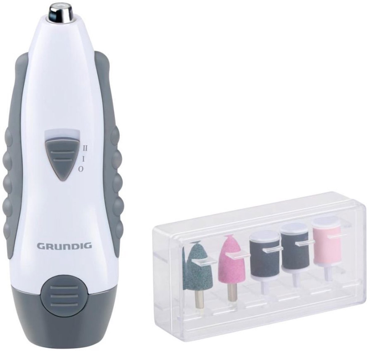 Grundig Manicure Set Elektrisch 5-in-1 - Manicureset voor Handen en Voeten - Elektrische Pedicureapparaten met 5 Opzetstukken - Compacte Set voor Thuis en Reizen