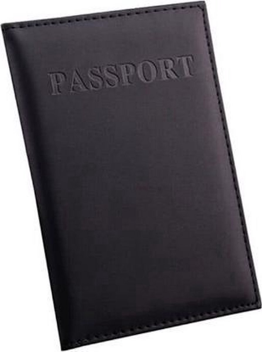 Knaak Leren Paspoorthouder - Zwart Reisdocument Hoesje - Elegant Design - Beschermende Cover - Unisex