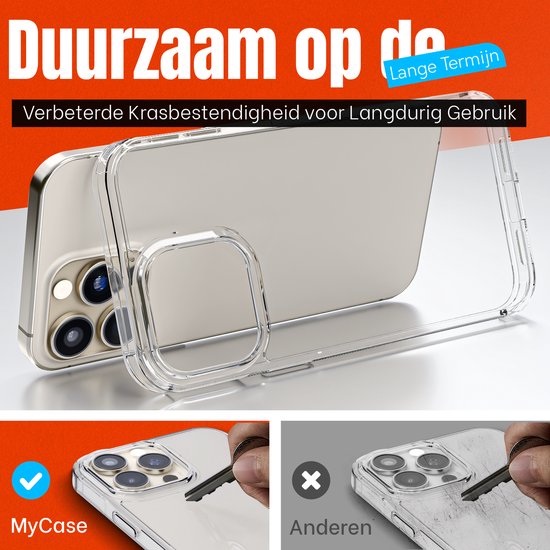 My Case iPhone 15 Pro Max Case Coque transparente résistante aux chocs