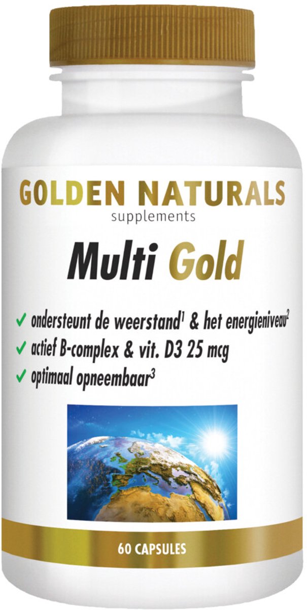 Golden Naturals Multi Gold - 2 x 60 vegacaps - Voordeelverpakking