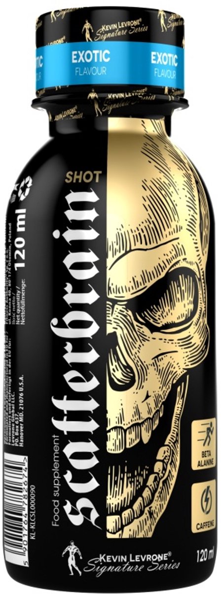 Kevin Levrone - Scatterbrain pre workout 24x120 ml shot Orange Cherry