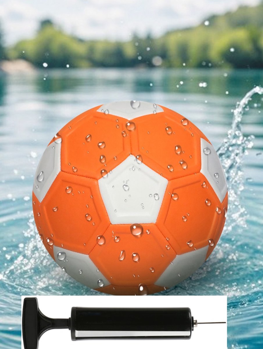 Curve Bal + INCLUSIEF POMP - voetbal - curve ball - maat 5 - oranje - curvebal - curve ball voetbal - curveball - curve ball kickerball