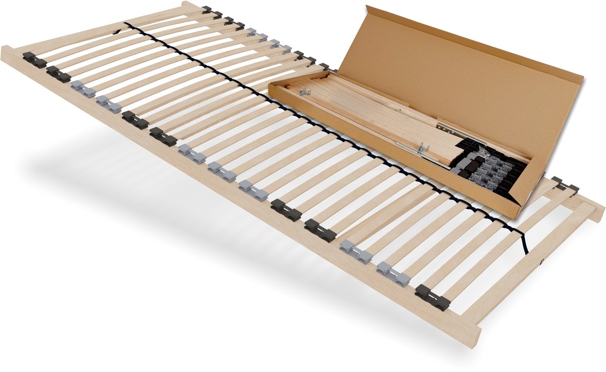 Lattenbodem 90x200 cm – Comfortabele 7-zone lattenbodem beuken | Veerhouten frame voor zelfmontage