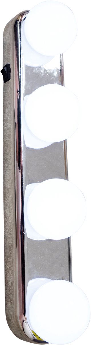 St. Helens Home & Garden - Make-Up LED lamp - 4 LED'S - werkt op batterijen - Met 2 zuignappen - Draadloos - Spiegellamp (levering zonder spiegel)
