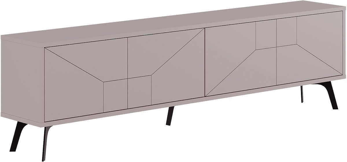 Hocus Picus TV Meubel 4 Deuren - Licht Mokka - 180x30x50 cm