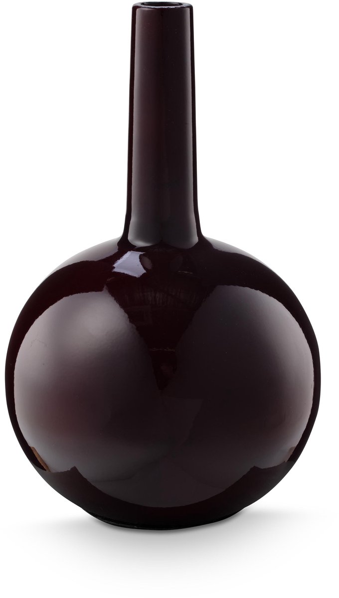 Kandelaar - Kaarsenhouder van Metaal - Burgundy - 17x28cm