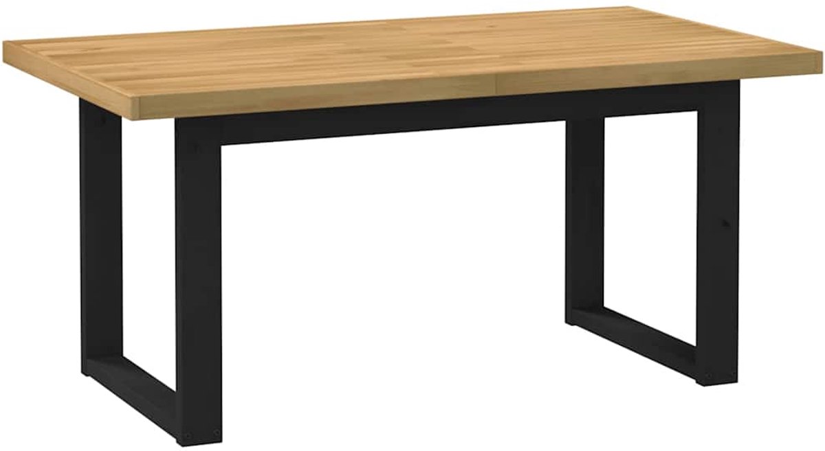 vidaXL - Eettafel - NOAIN - U-vormige - poten - 160x90x75 - cm - massief - hout