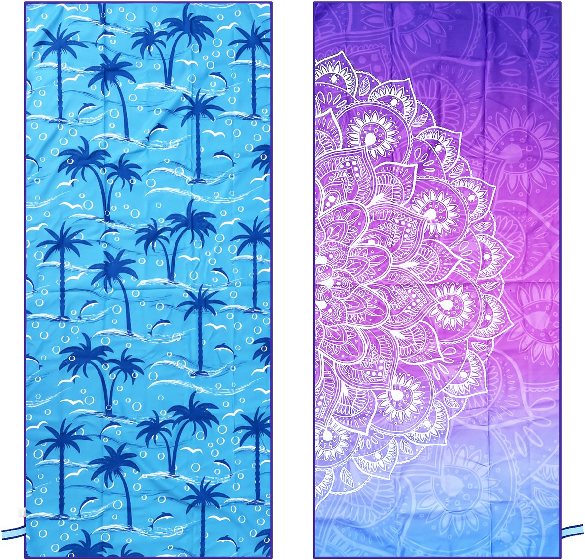 Skynzor - Microvezel Strandlaken - Beach Towel - Strandhanddoek - Badhanddoek Microvezel Handdoek - Mandala Microfiber Towel - Bath Towel - Handoeken - Sand Free Handdoeken - Sneldrogend Strand Handdoek - Reisstrandhanddoek - Compact & Lightweigh