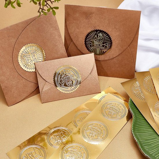 CRASPIRE 100 Stuks Reliëf Goudfolie Certificaat Zelfklevende Sticker Medaille Decoratie Stickers Certificering Afstuderen Zakelijke Zegels Enveloppen CRASPIRE 100 Stuks Reliëf Goudfolie Certificaat Zelfklevende Sticker Medaille Decoratie Stickers Certificering Afstuderen Zakelijke Zegels Enveloppen