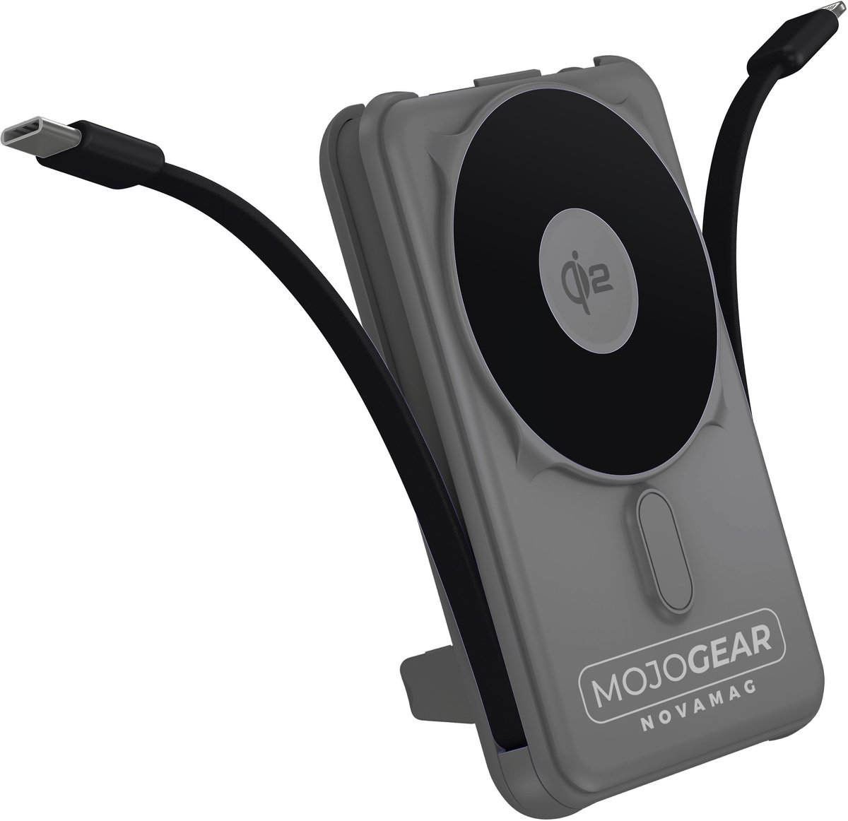 MOJOGEAR NovaMag Powerbank 10.000 mAh Draadloos Grijs