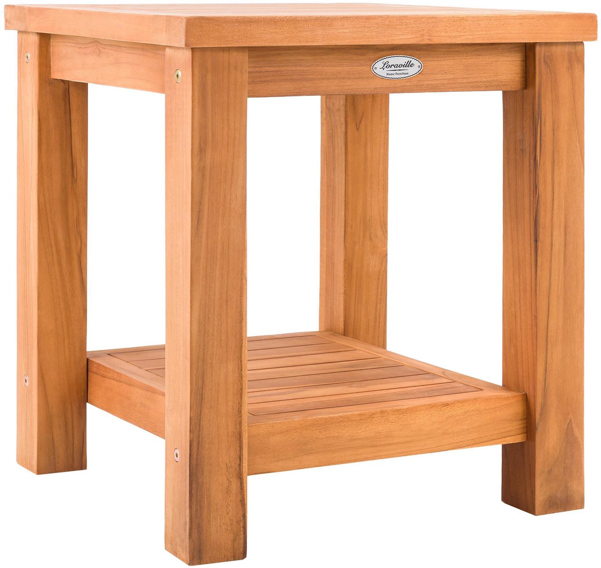 CLP Keaton Bijzettafel - buiten - weerbestendig - tuintafel - teaktafel voor tuin, terras 