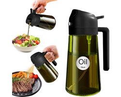 Ibenzoa® Innovatieve 2-in-1 Oliesproeier met UV-bescherming voor Gezond Koken en Grillen
