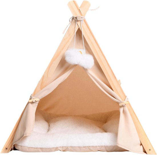 Dogs&Co® Tipi Tent voor katten of kleine honden Ecru