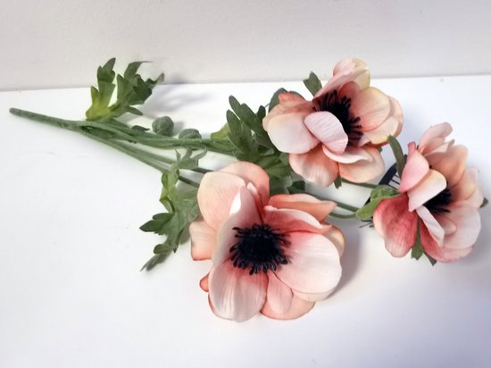 Coquelicot - Décoration - Branche de fleurs - Plastique - Beige - 32 cm - Pure