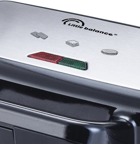 Little Balance 8368 - Wafelijzer en grill in 1 apparaat - 2 sets afneembare platen voor wafels, sandwiches, panini's, grillen - PFAS vrij van Little Balance — afbeelding 3