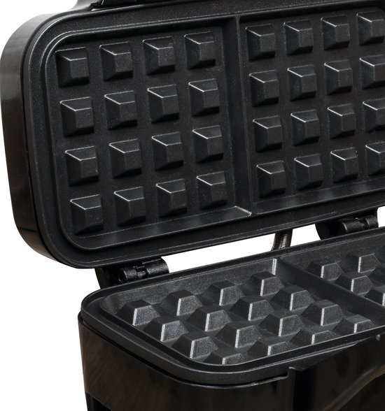 Little Balance 8368 - Wafelijzer en grill in 1 apparaat - 2 sets afneembare platen voor wafels, sandwiches, panini's, grillen - PFAS vrij van Little Balance — afbeelding 2