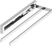 SOTECH handdoekrek STYLE 2-armig gepolijst chroom 325 mm uittrekbaar 145 mm Handdoekhouder voor zijdelingse montage op wastafel in badkamer en keuken