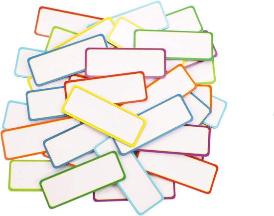 ECENCE 75 Magneetstrips beschrijfbaar - 60x20mm Kleurrijk - kleefstrips