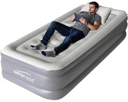AeroRest Supreme Plush XL luchtbed 1-persoons | Extra lang luchtbed | 210 cm lengte | Met ingebouwde elektrische pomp