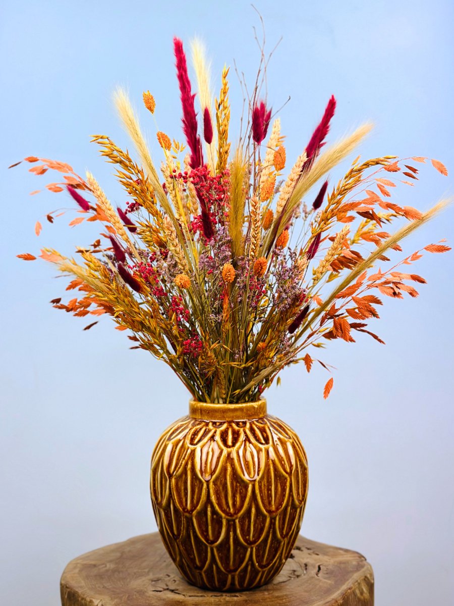 Droogbloemen boeket "Cozy Colour" | 60 cm | Prachtige kleurrijke verschijning | Fleurt ieder interieur zonder moeite op