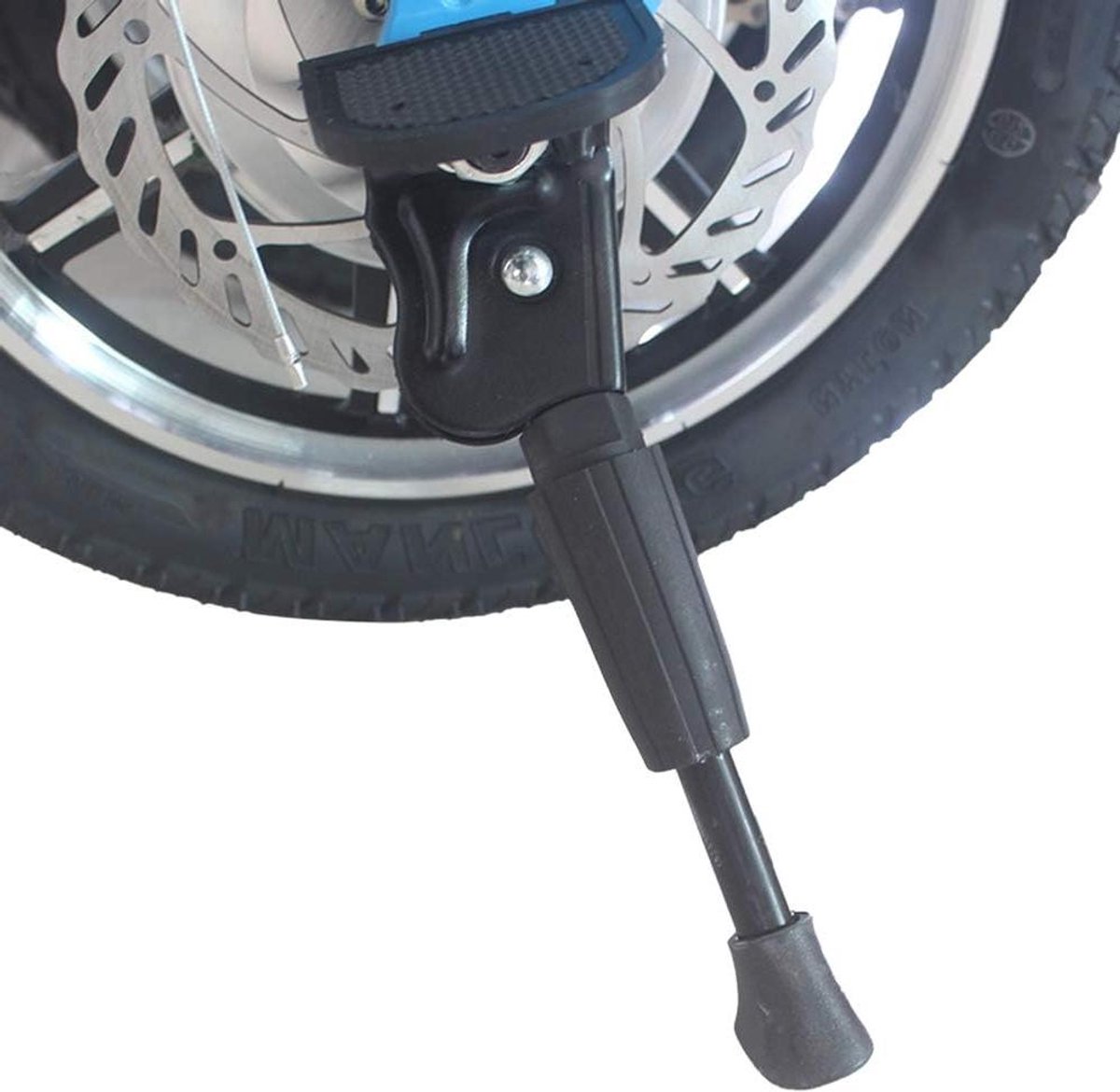 Allecto Plus - Kinderfiets 14 inch met eenzijdige standaard | Fietsstandaard voor kleine fietsen accessoires | Loopfiets voor kinderen