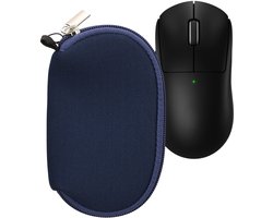 kwmobile computermuis hoes geschikt voor Logitech G PRO X Superlight 2 / Superlight 2 SE hoesje – Muis beschermhoes met rits – Mouse case van neopreen in donkerblauw