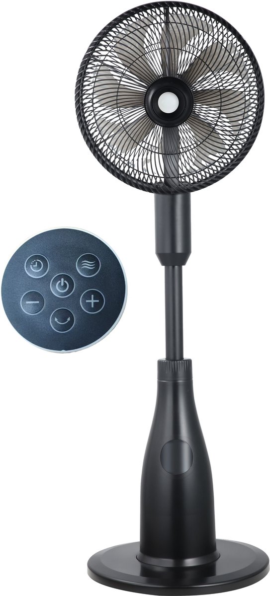 A-Flow CoolCloud Pro Ventilator met mist - Ventilator met water - Luxe staande ventilator met nevel - Luchtbevochtigend en verkoelend - Afstandsbediening - Boordevol opties en muisstil!