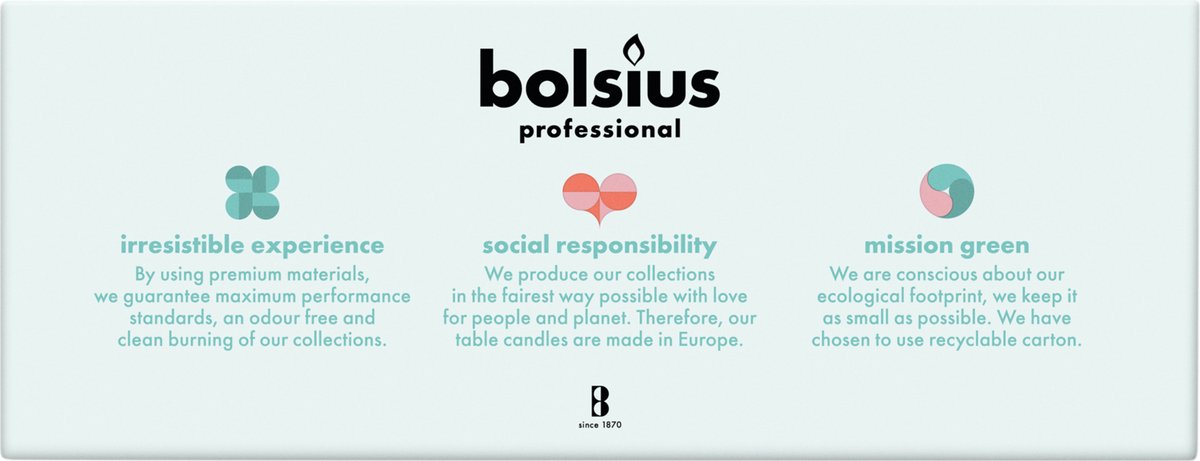 Bolsius Professional - Horeca gotische kaars - 100 stuks per verpakking - Taupe