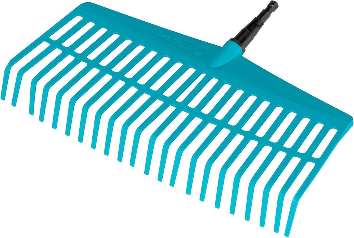 Lawn Rake voor het combisystem: Handige tandhark voor het opruimen van bladeren en gemaaid gras met stevige plastic tanden werkbreedte 43 cm (3101-20)