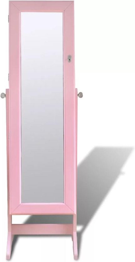 Nevelig Reageer Voorlopige vidaXL Sieradenkast met LED-lamp en spiegel (roze) | bol.com