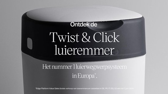Tommee Tippee Twist & Click luieremmer - voor maximaal 33 luiers - 1 navulcassette - groen