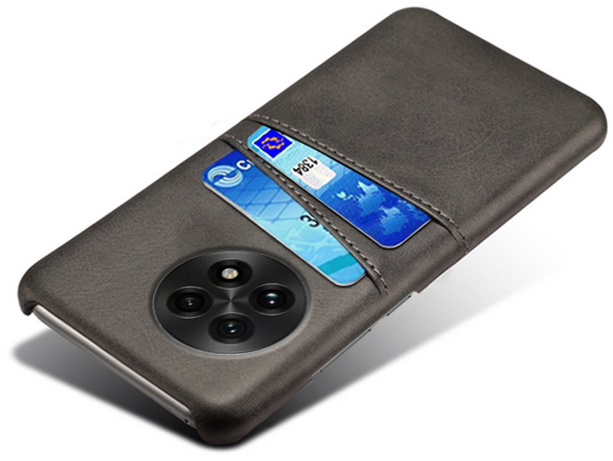 Backcover met Opbergvakjes + PMMA Screenprotector voor OnePlus 13 _ Zwart