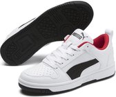 PUMA Rebound Layup Lo SL Jr Unisex Sneakers - Puma White-Puma Black-High Risk Red - Maat 38