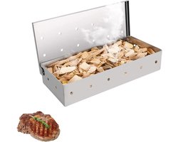 Allecto Plus - RVS Rookbox voor Rookoven Houtskool Gasbarbecues - Smaakvol Roken en Grillen