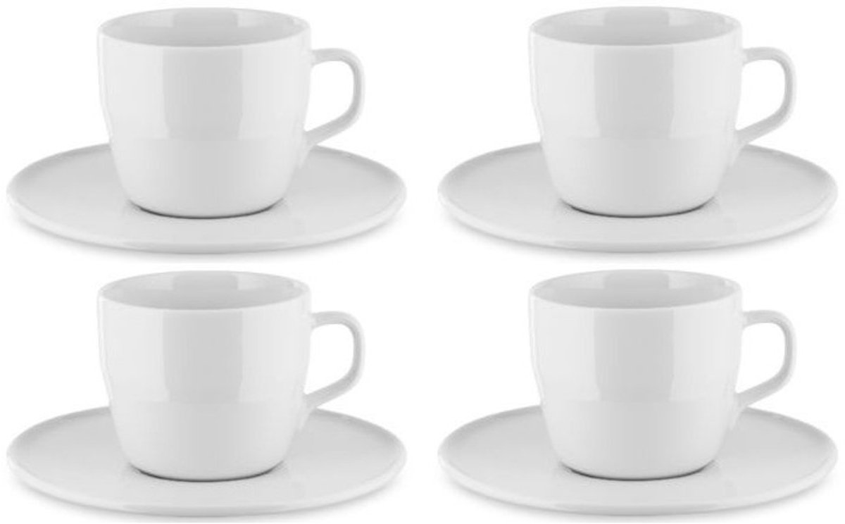 Alessi Itsumo - Koffiekop en schotel - 4-delige set - 15cl - wit