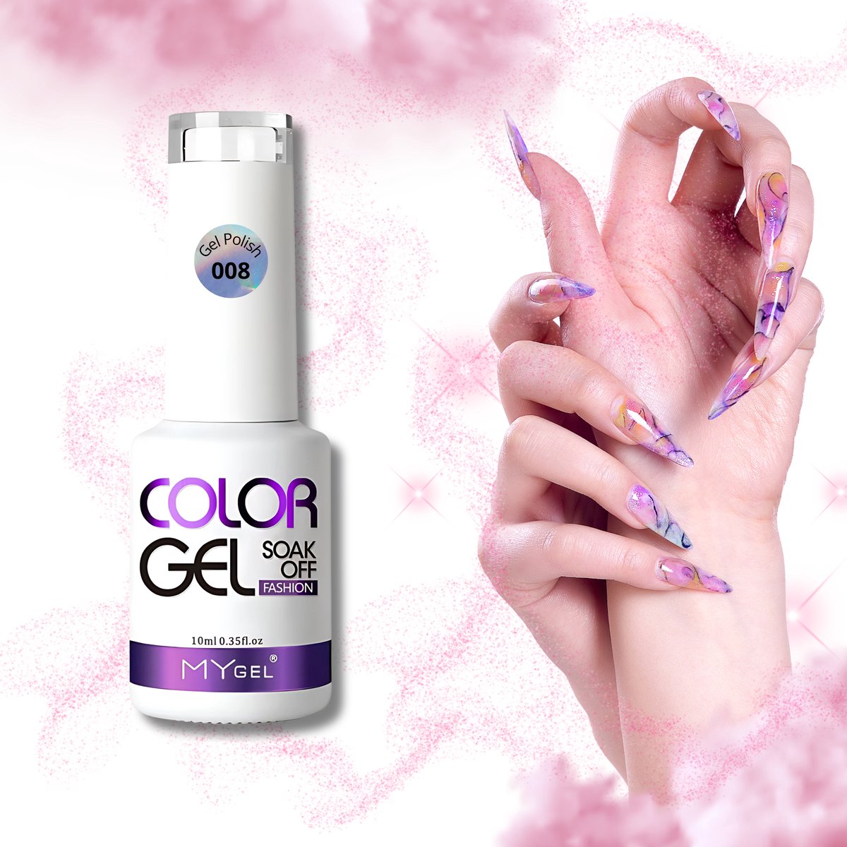 Guardian Beauty Top Coat - Met Glitter - #08 - 15ml - UV Gel Nagellak